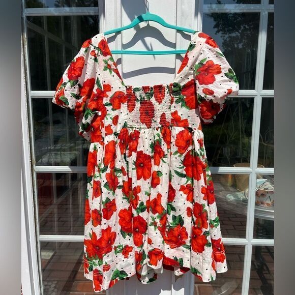 Anthropologie Maeve Floral Square Neck Smocked Babydoll Dress NWT - Picture 12 of 15